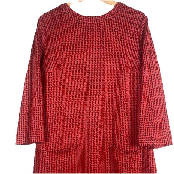 Boden Red Textured Midi Dress - Picture 3 of 14